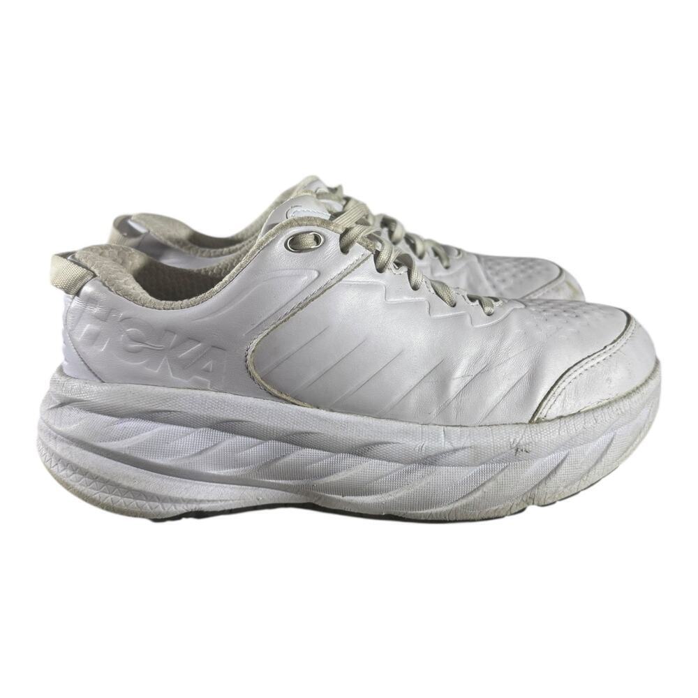 HOKA One One Bondi SR White Leather Slip Resistant Work Shoes Men’s Size 8